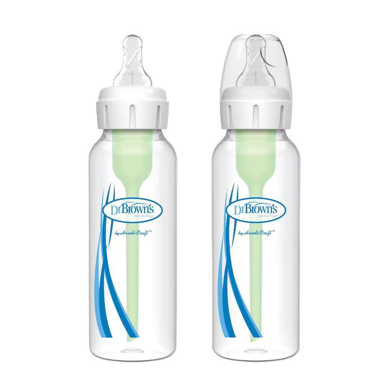 Dr Brown's - 8oz/250mL Narrow Anti-colic Options+ Baby Bottle, 2-Pack