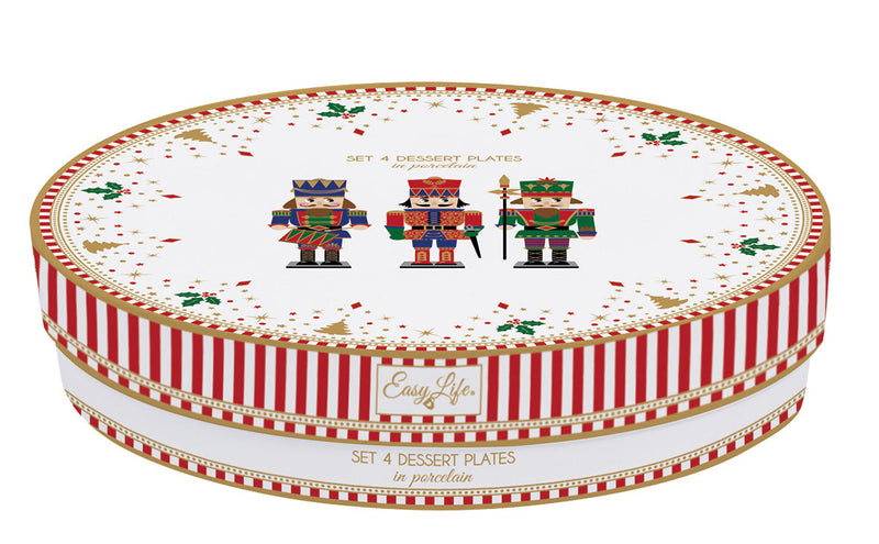 Easy Life - Nutcracker 19cm (7.5in) Set of 4 Dessert Plates