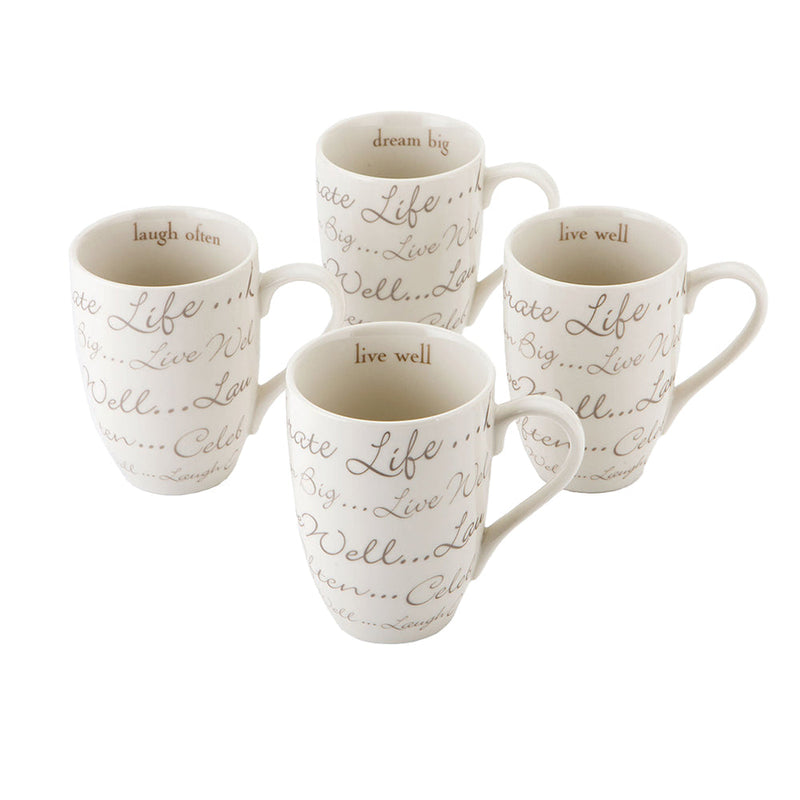 BOWRING - Celebration Set of 4 Mugs