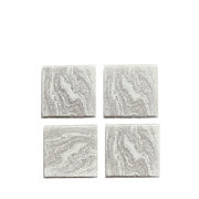 BOWRING - Silver Glitter Set 4 Square Coasters