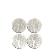 BOWRING - Silver Glitter Set 4 Round Coasters