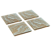 BOWRING - Champagne Glitter Set 4 Square Coasters