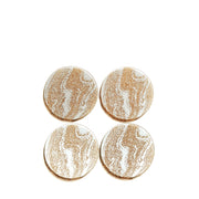 BOWRING - Champagne Glitter Set 4 Round Coasters