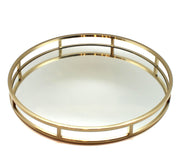 BOWRING - Aspen 19" Round Tray, Matte Gold