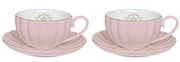 Easy Life - Royale Pink Set of 2 Espresso Cups & Saucers 110ml