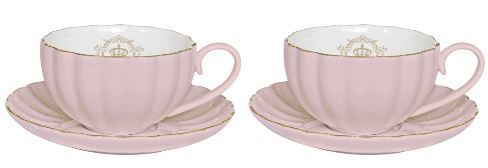 Easy Life - Royale Pink Set of 2 Espresso Cups & Saucers 110ml