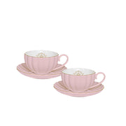 Easy Life - Royale Pink Set of 2 Espresso Cups & Saucers 110ml