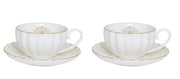 Easy Life - Royale White Set of 2 Espresso Cups & Saucers 110ml