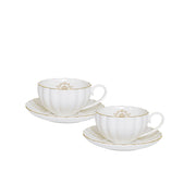 Easy Life - Royale White Set of 2 Espresso Cups & Saucers 110ml