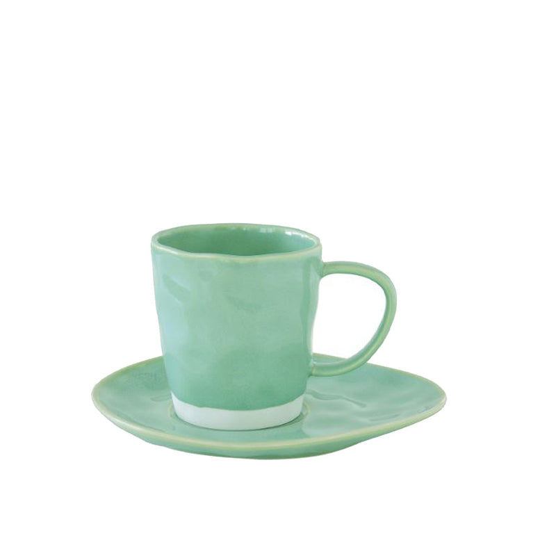 Easy Life - Interiors 120ml Espresso Cup & saucer, Aqua