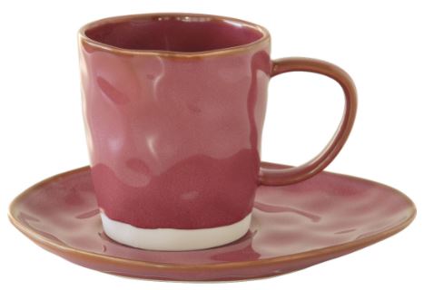 Easy Life - Interiors 120ml Espresso Cup & saucer, Burgundy