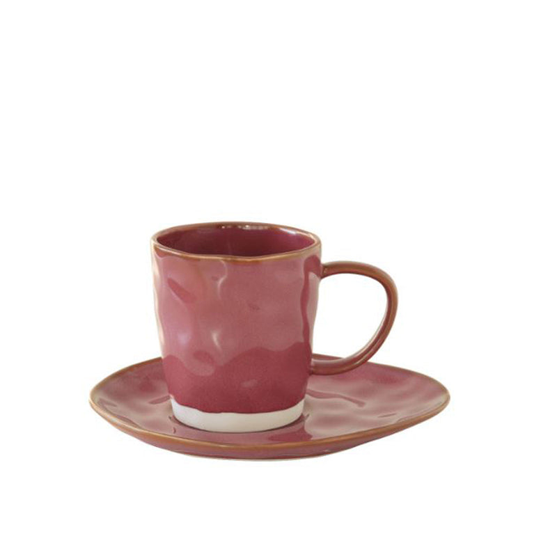 Easy Life - Interiors 120ml Espresso Cup & saucer, Burgundy