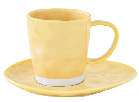Easy Life - Interiors 120ml Espresso Cup & saucer, Yellow