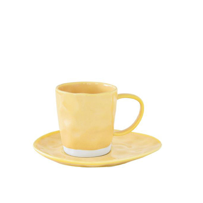 Easy Life - Interiors 120ml Espresso Cup & saucer, Yellow