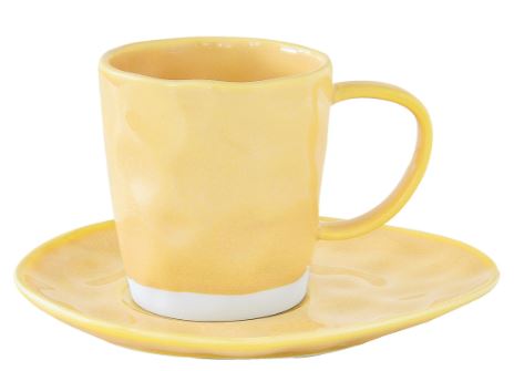 Easy Life - Interiors 250ml Cup & saucer, Yellow