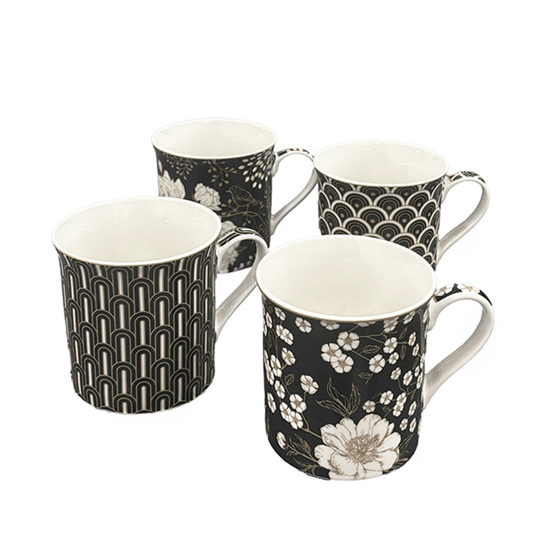 Easy Life - Art & Deco 300ml Mugs, Set of 4