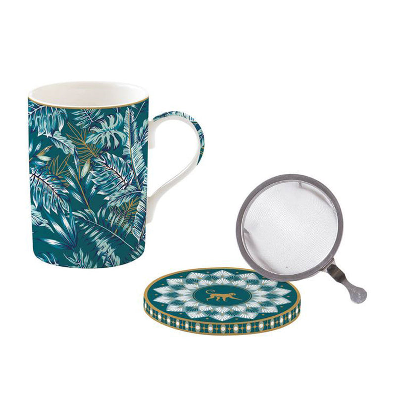 Easy Life - Jungle 350ml Mug with Lid & Metal Infuser