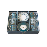 Easy Life - Jungle 100ml Espresso Cups & Saucers Set of 6