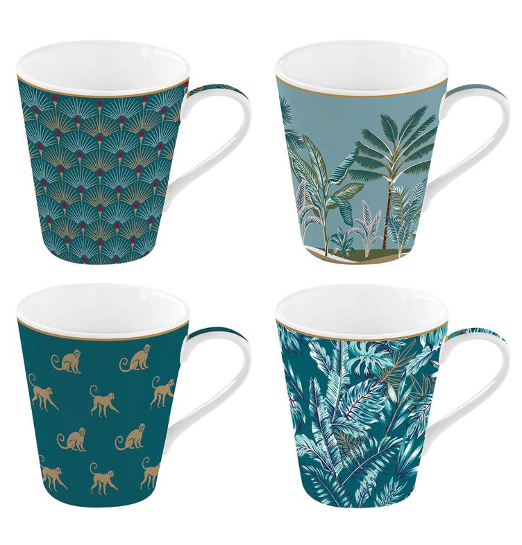 Easy Life - Jungle 300ml Mugs Set of 4