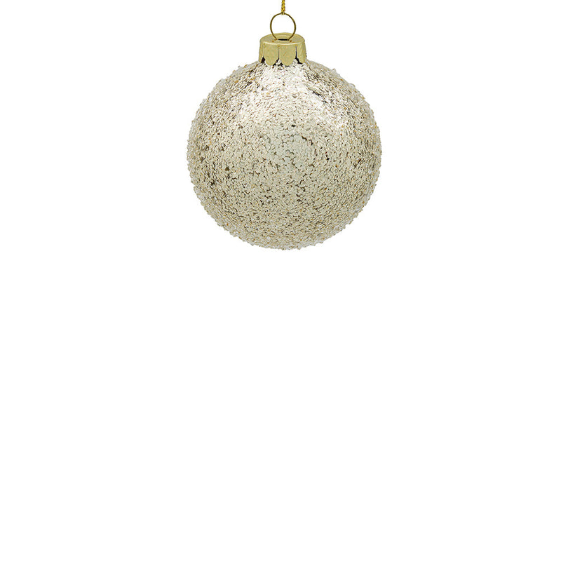 BOWRING - 8cm Iced Champagne Ornament