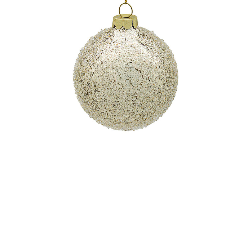 BOWRING - 10cm Iced Champagne Ornament