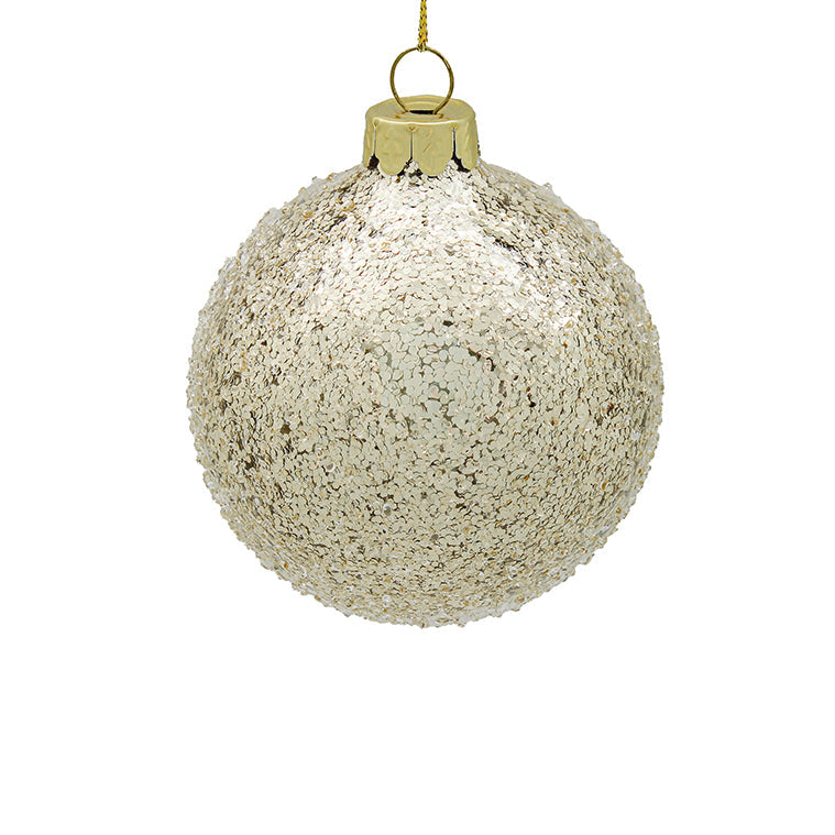 BOWRING - 10cm Iced Champagne Ornament