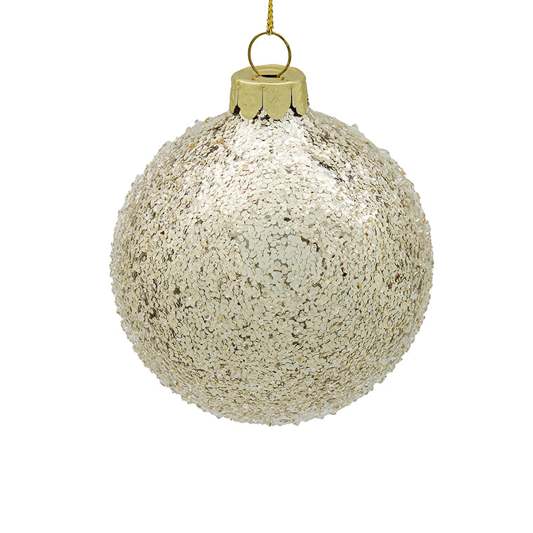 BOWRING - 12cm Iced Champagne Ornament