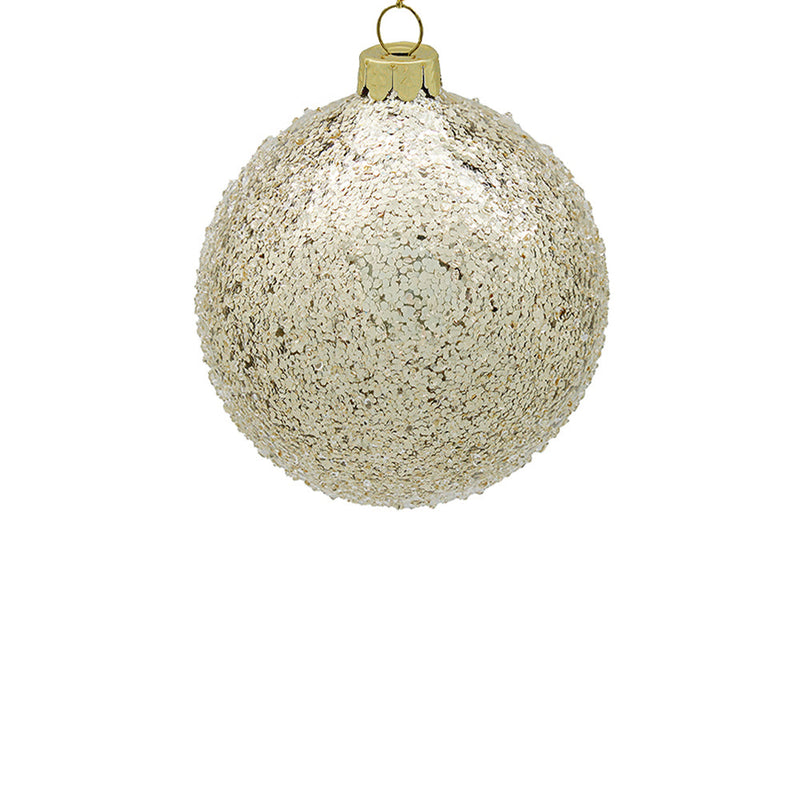 BOWRING - 12cm Iced Champagne Ornament