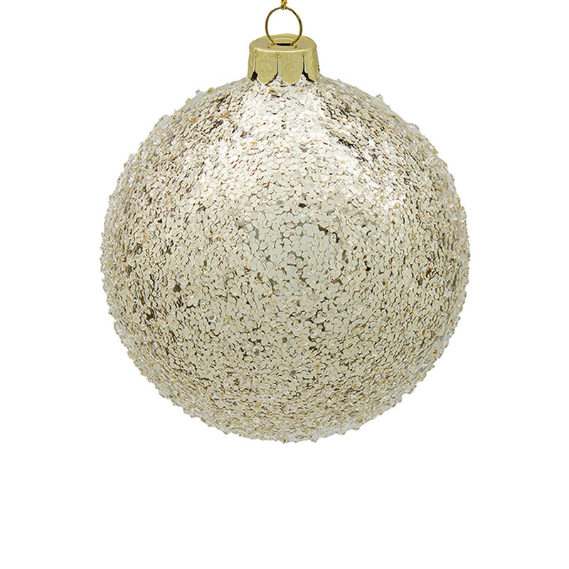 BOWRING - 15cm Iced Champagne Ornament