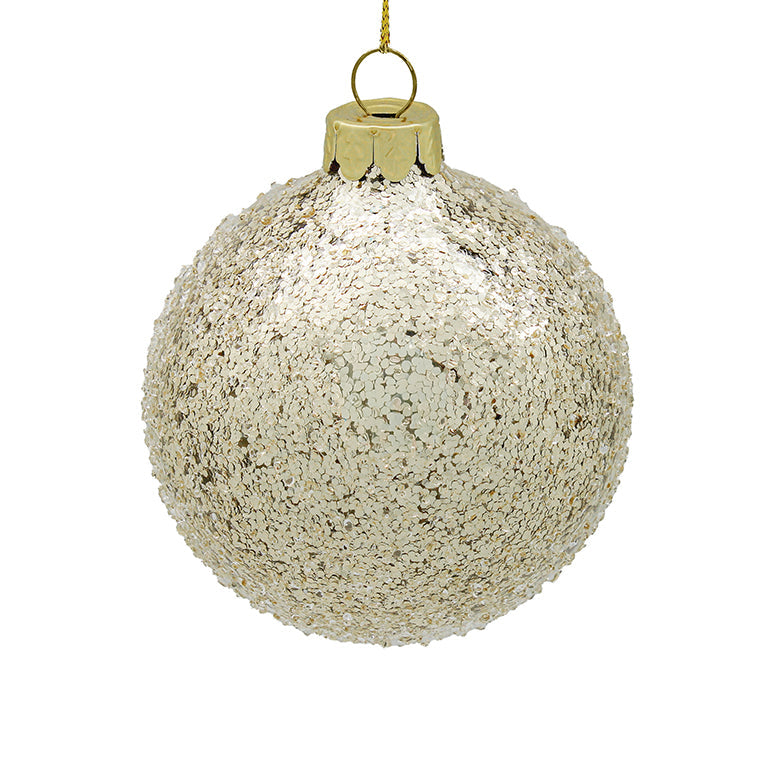 BOWRING - 15cm Iced Champagne Ornament