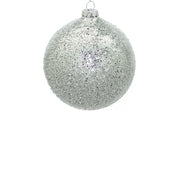 BOWRING - 12cm Iced Silver Ornament