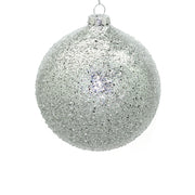 BOWRING - 15cm Iced Silver Ornament