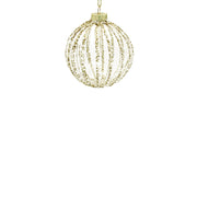 BOWRING - 8cm Clear Ornament with Gold Glitter