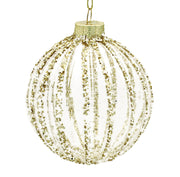 BOWRING - 8cm Clear Ornament with Gold Glitter