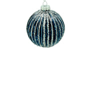 BOWRING - 10cm  Fluted Blue Ornament