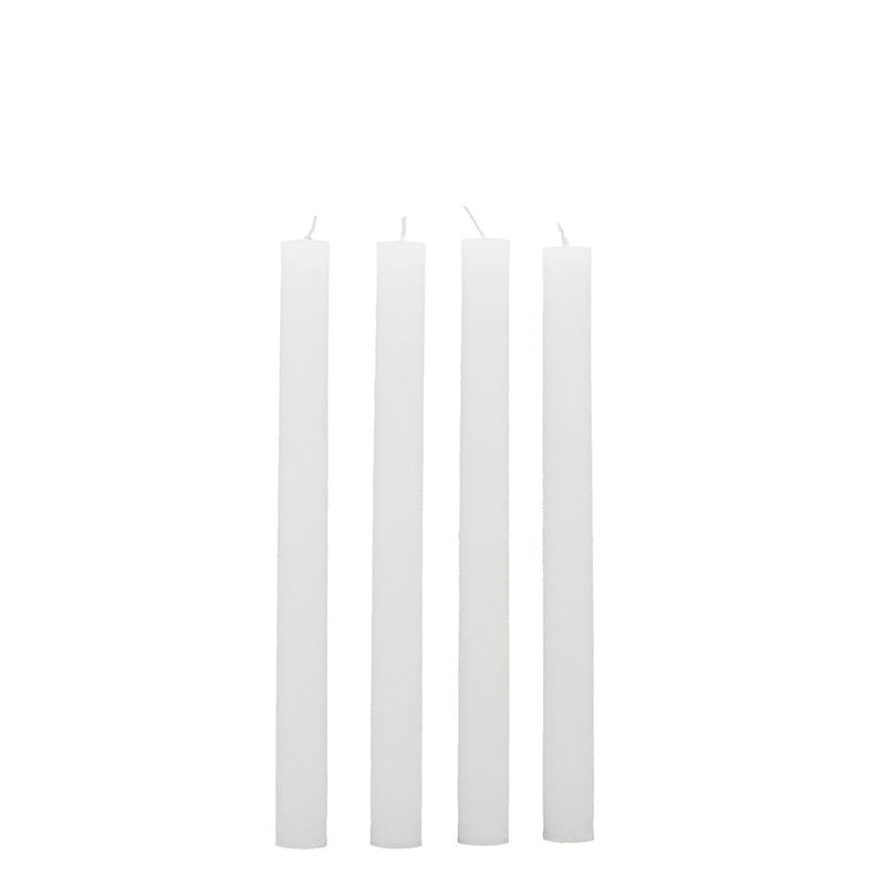 BOWRING - Rustic Blanco Dinner Candle Set of 4