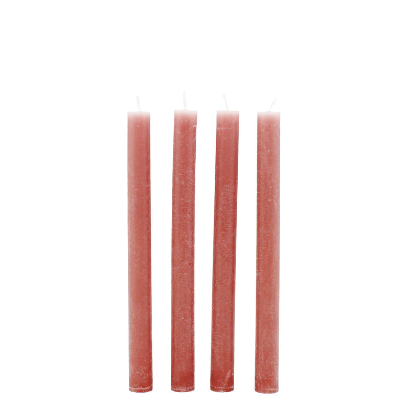 BOWRING - Rustic Blush Dinner Candle Set of 4