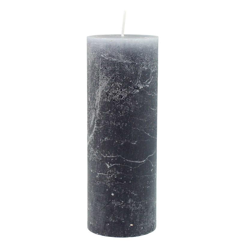 BOWRING - Rustic Pewter 3 x 8" Pillar Candle