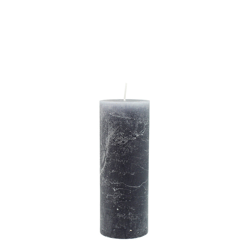 BOWRING - Rustic Pewter 3 x 8" Pillar Candle