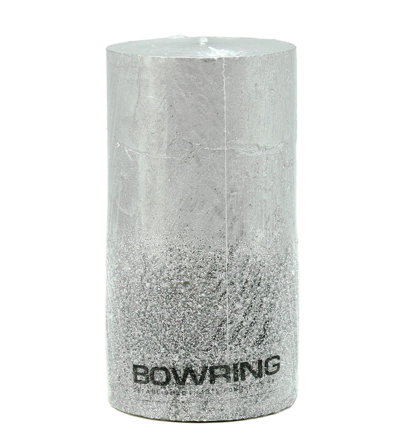 BOWRING - Glamour Sil 2.75 x 5" Pillar Candle