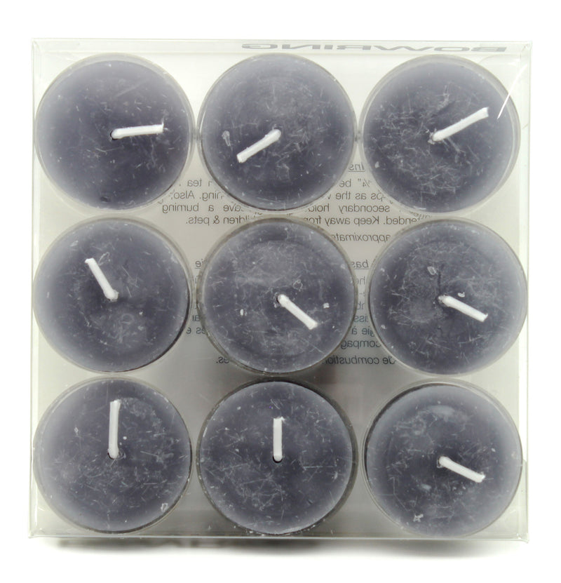 BOWRING - Tealight Candles Set of 9 Pewter