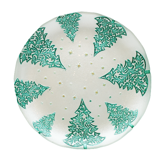 BOWRING - Forest Dream 21cm Glass Plate, Green