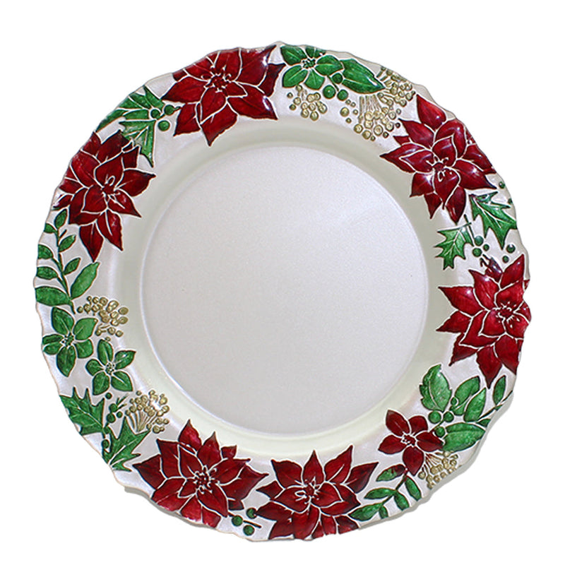 BOWRING - Classic Christmas 32cm Glass Charger