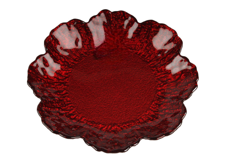 BOWRING - Opulence 16cm Glass Red Plate