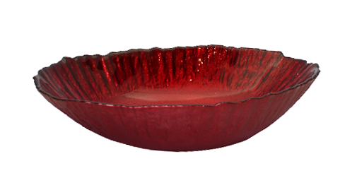 BOWRING - Opulence 27cm Oval Red Glass Bowl