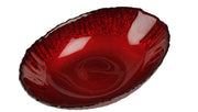 BOWRING - Opulence 27cm Oval Red Glass Bowl