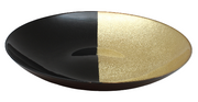 BOWRING - Alexi Black & Gold 40cm Glass Centrepiece
