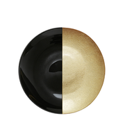 BOWRING - Alexi Black & Gold 40cm Glass Centrepiece