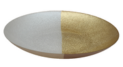 BOWRING - Alexi White & Gold 50cm Glass Centrepiece