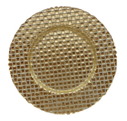 BOWRING - Tessa 32cm Gold Glass Charger
